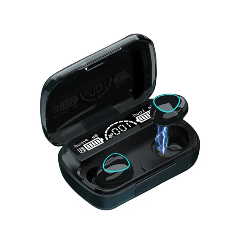 M10 Wireless Earbuds with Power Bank Case | Bluetooth 5.1, LED Display, Heavy Battery