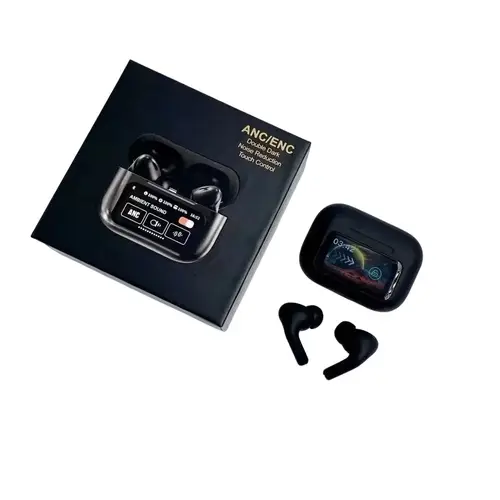 A9 Pro Airpods-Style TWS Earbuds with Touch Screen Case (ANC/ENC) Bluetooth 5.4 – A9 Airpods Price in Pakistan