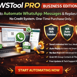WSTool Pro Business Edition – WhatsApp Bulk Sender & Auto Reply Marketing Software for PC
