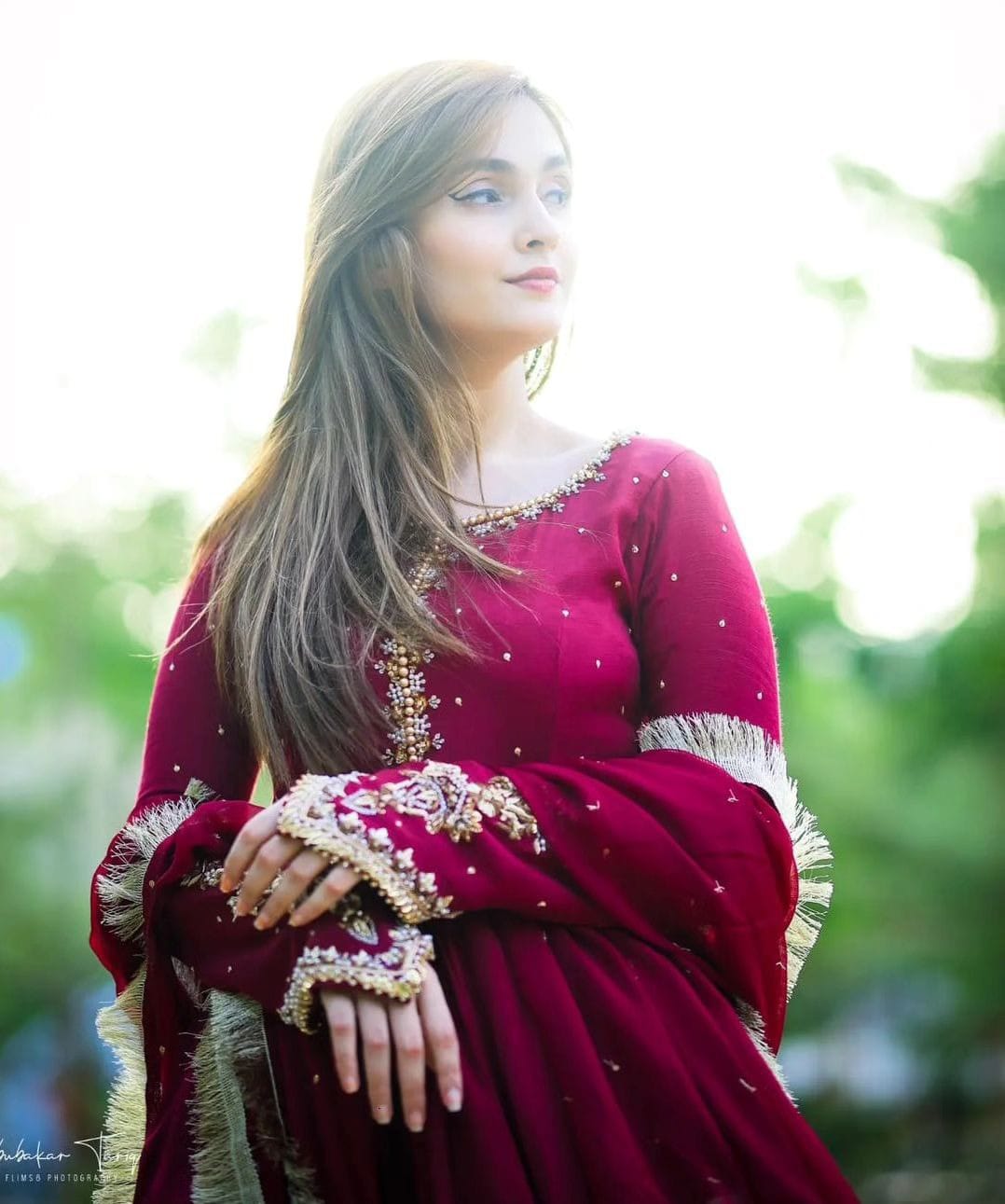 Luxury Pearl Embroidered Chiffon Long Maxi 3PC Suit with Lace Dupatta – Elegant Party & Wedding Wear