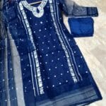 Elegant Eid 2026 Organza Embroidered 3PC Suit for Women in Pakistan – Luxury Sequence & Applic Work