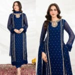 Eid 3PC Dress Pakistan,Organza Embroidered Suit,Eid Collection 2026 Pakistan,Women Festive Wear Pakistan,Luxury Eid Dresses Online Pakistan