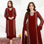 Eid 3PC Dress Pakistan,Organza Embroidered Suit,Eid Collection 2026 Pakistan,Women Festive Wear Pakistan,Luxury Eid Dresses Online Pakistan