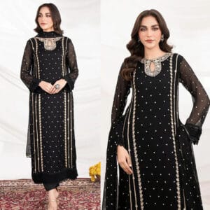 Eid 3PC Dress Pakistan,Organza Embroidered Suit,Eid Collection 2026 Pakistan,Women Festive Wear Pakistan,Luxury Eid Dresses Online Pakistan