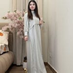 Elegant Moonlight Glitter Maxi 2PC Dress with Cap – Premium Imported Fabric | Pakistan