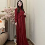 Elegant Moonlight Glitter Maxi 2PC Dress with Cap – Premium Imported Fabric | Pakistan