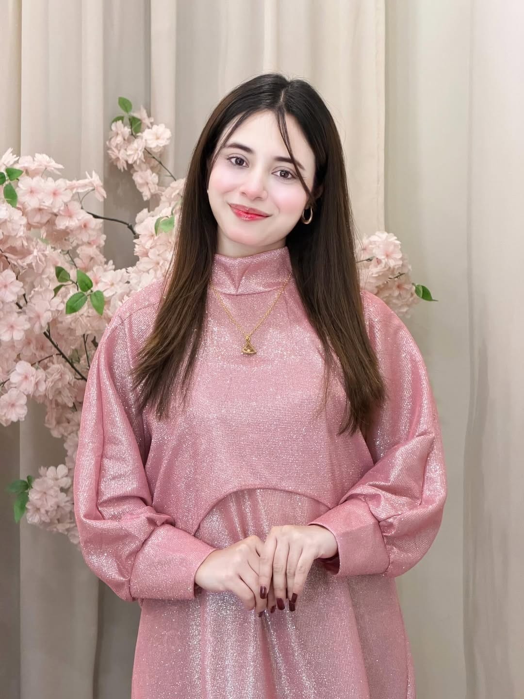 Elegant Moonlight Glitter Maxi 2PC Dress with Cap – Premium Imported Fabric | Pakistan