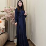 Elegant Moonlight Glitter Maxi 2PC Dress with Cap – Premium Imported Fabric | Pakistan
